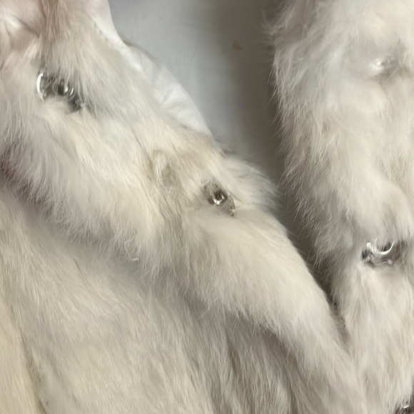 Adrienne Landau Kids sz 14/16 Rabbit Fur Coat - Picture 7 of 9